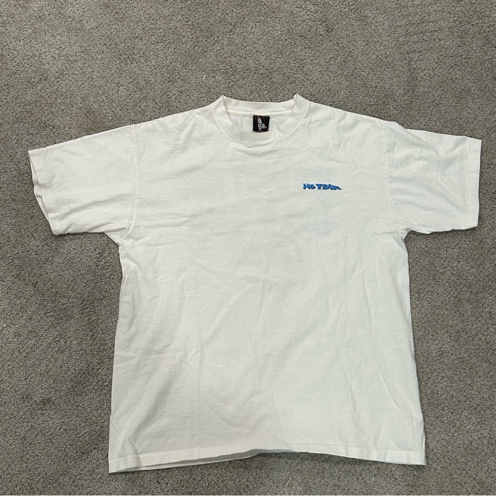 Vintage No Fear Graphic Tee – White (Men’s XL, Fits Like L)